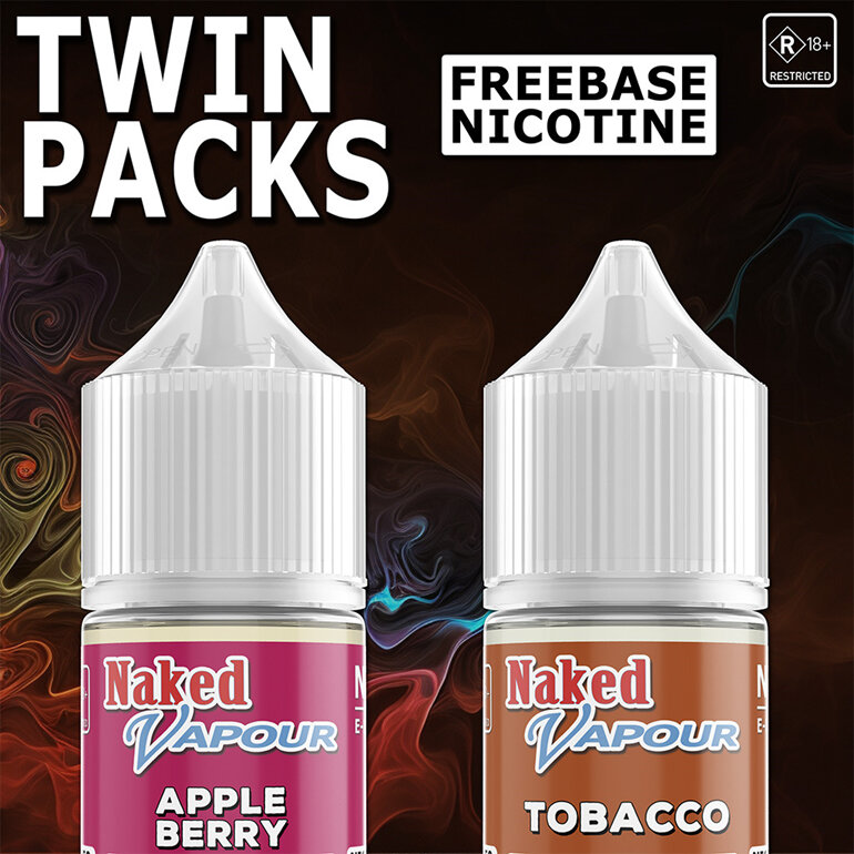 Naked Vapour Freebase Nicotine Twin Packs