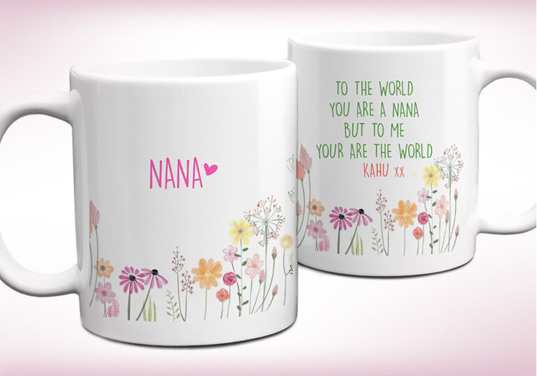 nana mum to the world personalised mug