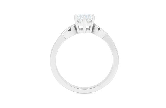 Narrative collection diamond solitaire engagement ring with accent diamonds