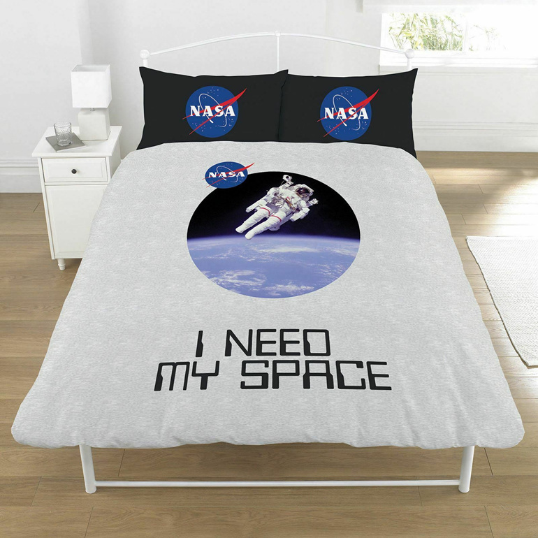 Nasa I Need My Space Uk Double Duvet Cover Set Little Bugs