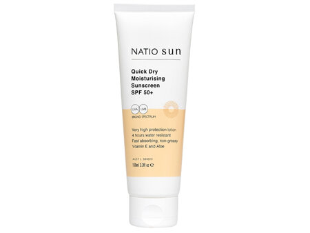 Natio Quick Dry Moisture Sunscreen SPF50+ 100mL