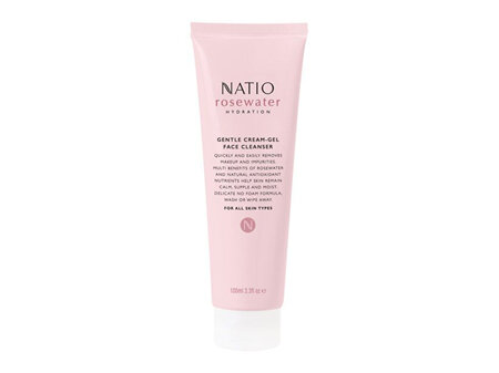 Natio Rosewater Gentle Cream-Gel Face Cleanser - 100g