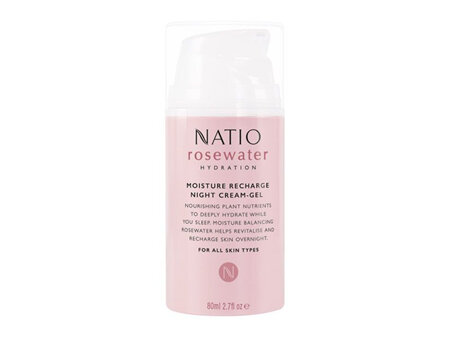 Natio Rosewater Moisture Recharge Night Cream-Gel- 80ml
