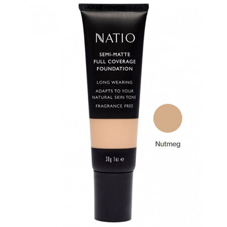Natio Semi-Matte Full Coverage Foundation Nutmeg