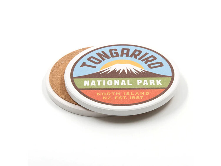 National Park Tongariro Ceramic Coaster