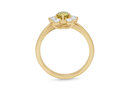 Natural fancy yellow diamond brilliant cut diamond halo petal flower ring design