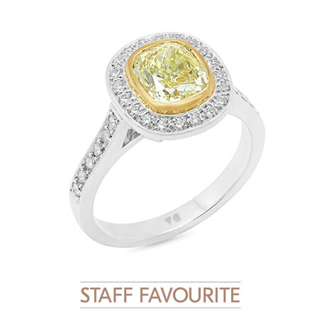 Natural Fancy Yellow Diamond Ring