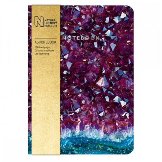 Natural History Museum Amethyst Specimen A5 Luxury Notebook