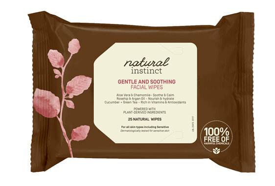 Natural Instinct Gentle & Soothing Facial Wipes 25pk