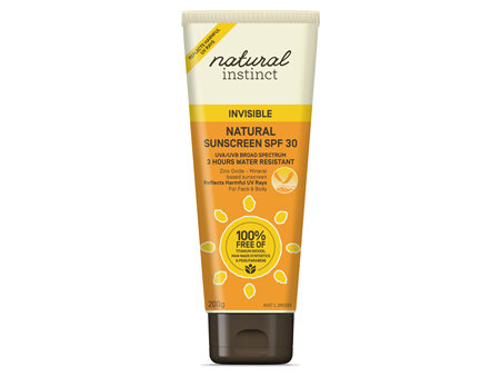 Natural Instinct Invisible Natural Sunscreen SPR30+ 200g