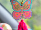 natural life air freshener butterfly tassel car