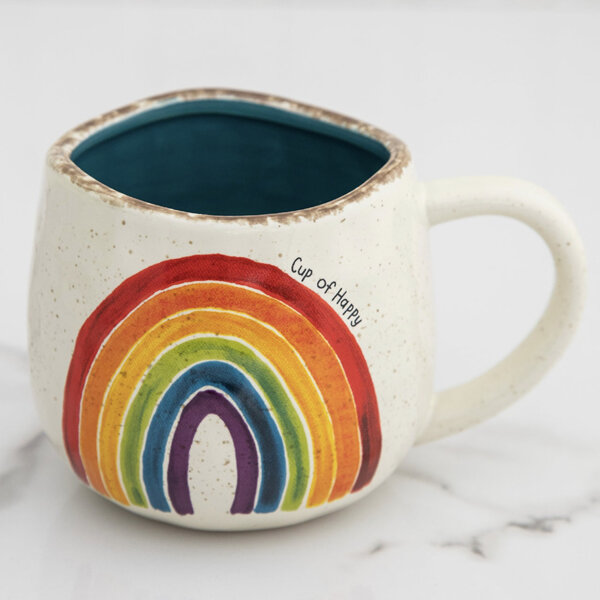 Natural Life Artisan Mug Rainbow Cup of Happy