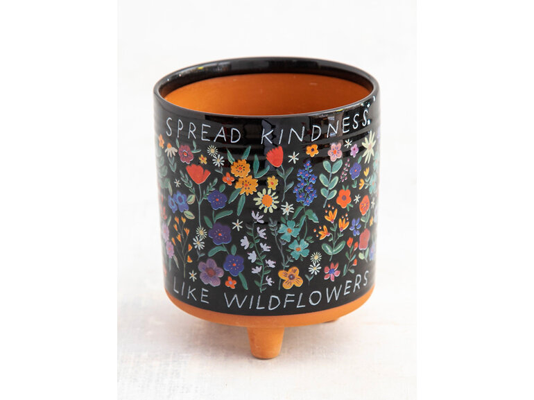Natural Life Artisan Planter Spread Kindness like wildflower pot