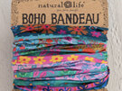Natural Life Boho Bandeau Blue Pink Borders