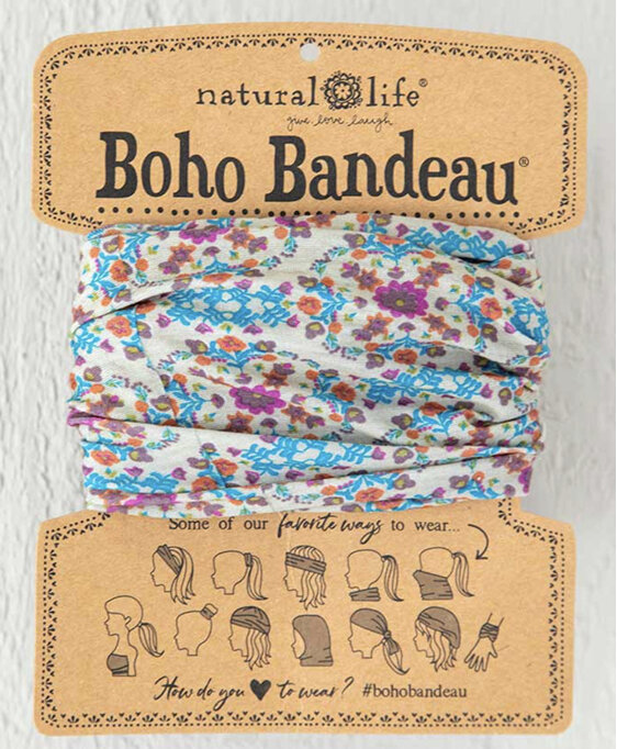 Natural Life Boho Bandeau Grey Flower Stamp BBW230