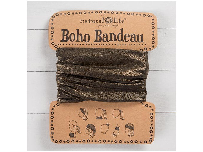 Natural Life Boho Bandeau Metallic Bronze hair accessory headband