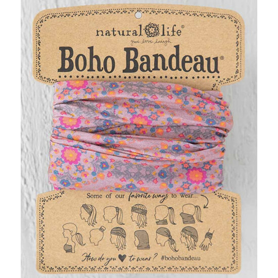 Natural Life Boho Bandeau Pink Flower Stamp