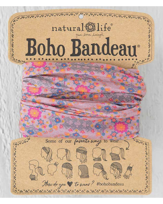 Natural Life Boho Bandeau Pink Flower Stamp BBW231