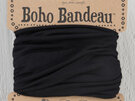 Natural Life Boho Bandeau Solid Black Headband