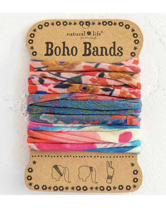 Natural Life Boho Bands 3 Pack Coral Olive Pink BBS030