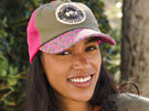 Natural Life Canvas Trucker Cap Hat Olive Pink Free Spirit summer