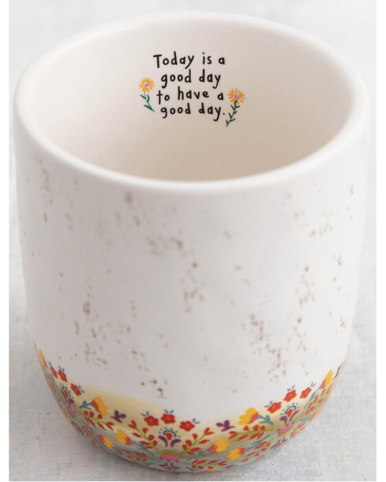 Natural Life Ceramic Tumbler Mugs, Set of 2 - Good Day