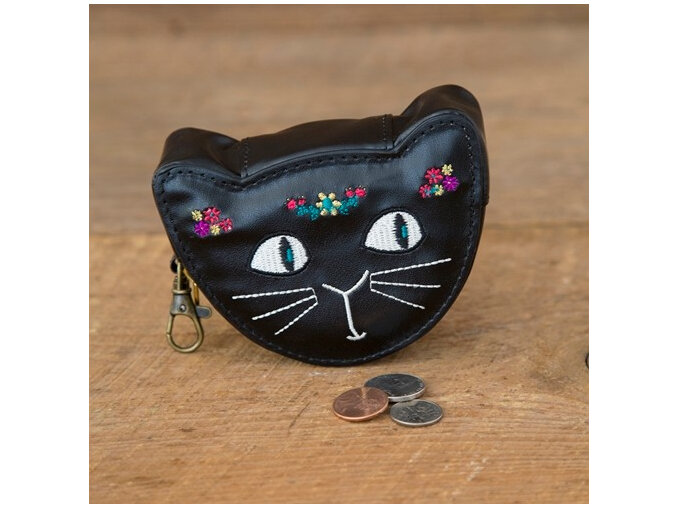 Natural Life Coin Pouch Tulum Cat wallet purse bag