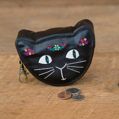 Natural Life Coin Pouch Tulum Cat wallet purse bag
