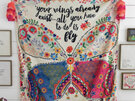 Natural Life Cozy Blanket Your Wings Exist butterfly empowerment teen