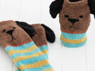 Natural Life Cozy Socks Brown Dog