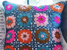 Natural Life Crochet Pillow Square Charcoal boho cosy wool craft