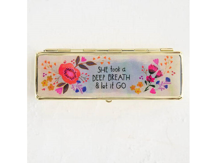 Natural Life Daily Pill Box - she took a deep breath and Let it Go