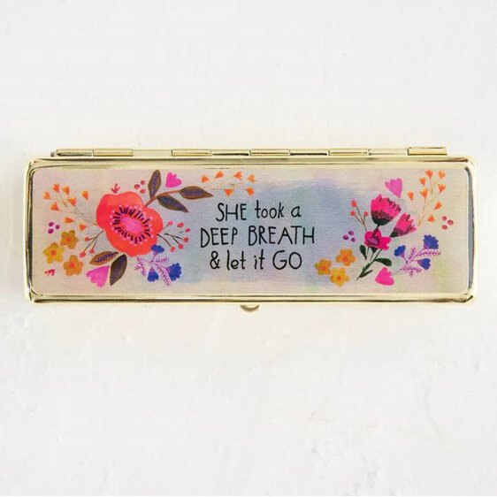 Natural Life Daily Pill Box - she took a deep breath and Let it Go