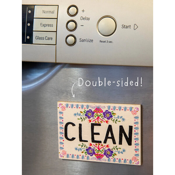 Natural Life Dishwasher Clean Dirty Double Sided Magnet