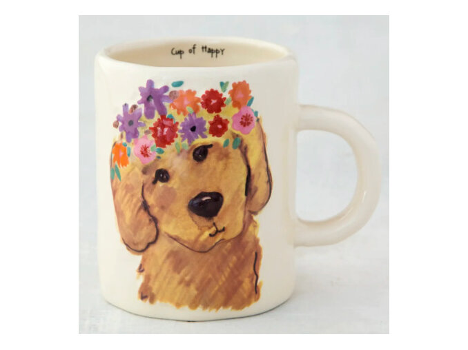 Natural Life Embossed Cup of Happy - Dog