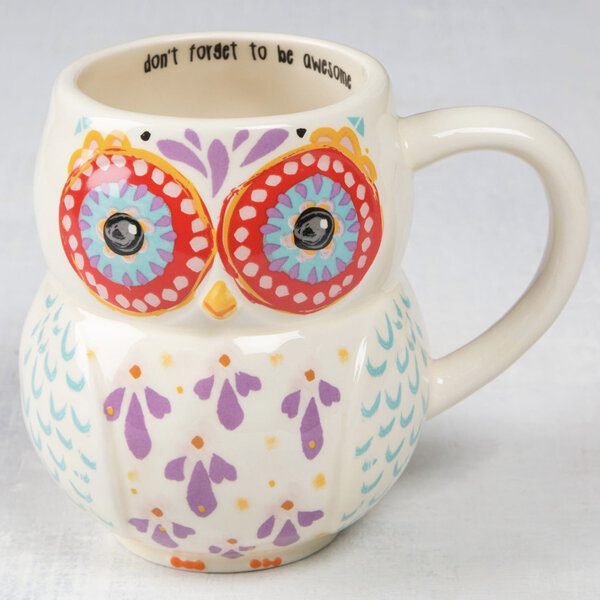 Natural Life Folk Mug Owl Be Awesome
