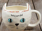 Natural Life Folk Mug Purrfect Cat Cream