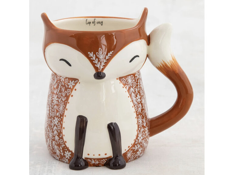 Natural Life Francis the Fox Folk Art Mug