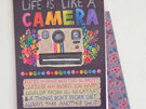 Natural Life Gift Greeting Card Set of 3 Life is Like a Camera