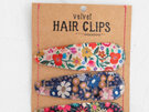 Natural Life Hair Snap Clips Velvet Cream Floral Set 3