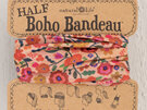 Natural Life Half Boho Bandeau Blush Floral hair headband