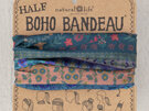 Natural Life Half Boho Bandeau Folk Floral Border hair headband scarf