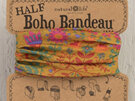 Natural Life Half Boho Bandeau Mustard Floral Mandala hair headband buff