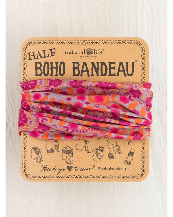 Natural Life Half Boho Bandeau Mustard Medallion hair headband