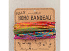 Natural Life Half Boho Bandeau Rainbow Border hair headband