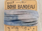 Natural Life Half Boho Bandeau Tie Dye Blue Grey hair headband buff