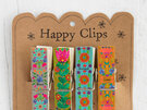 Natural Life Happy Clips - Blessed Thankful Grateful Loved Set 4