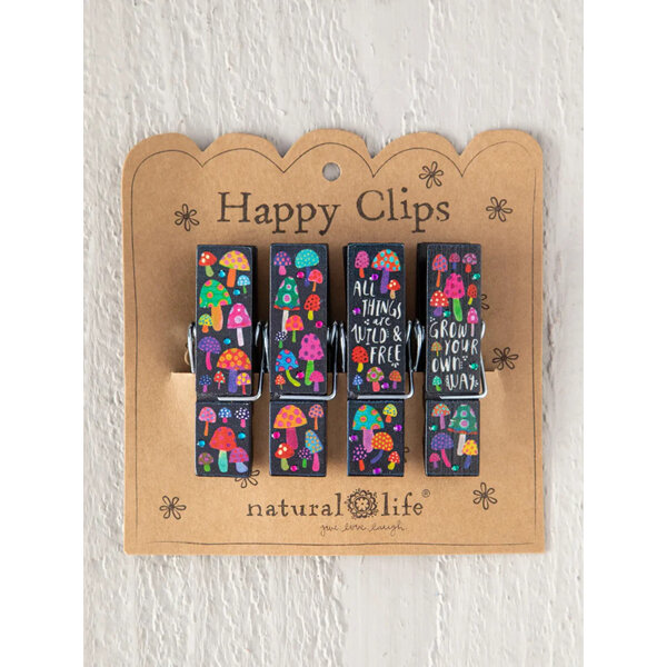 Natural Life Happy Clips for Chips Grow Own Way Mushrooms Set 4