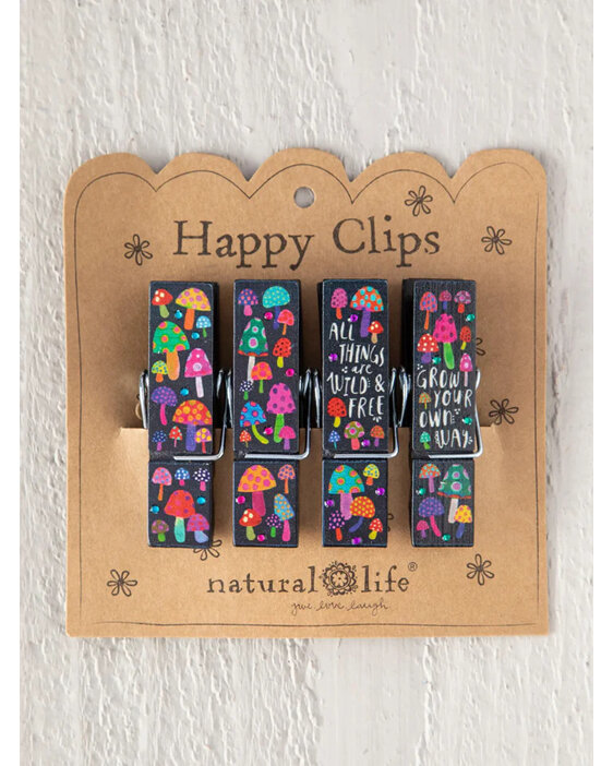 Natural Life Happy Clips for Chips Grow Own Way Mushrooms Set 4