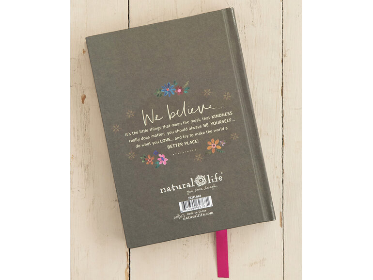 Natural Life Live Happy Daily Journal with Prompts